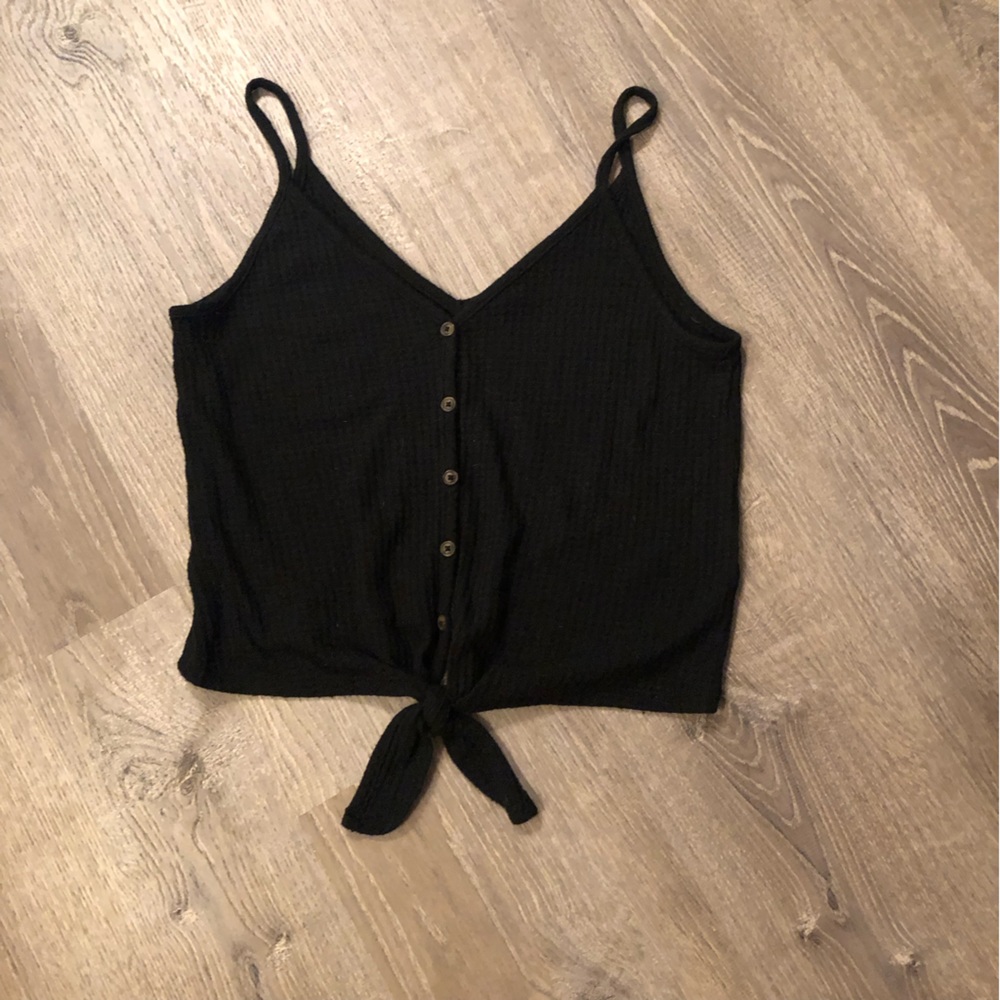 Wild Fable black waffle material tie front